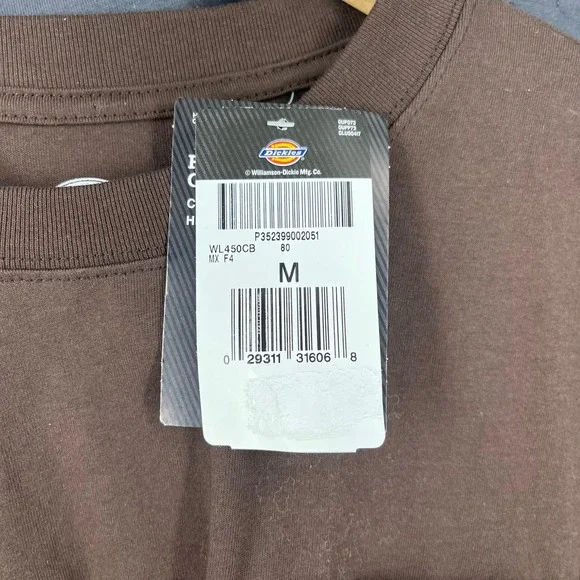 Dickies Mens 2 Pack Long Sleeve Pocket T-Shirt WL450 Brown Gray Medium NWT - Picture 6 of 13